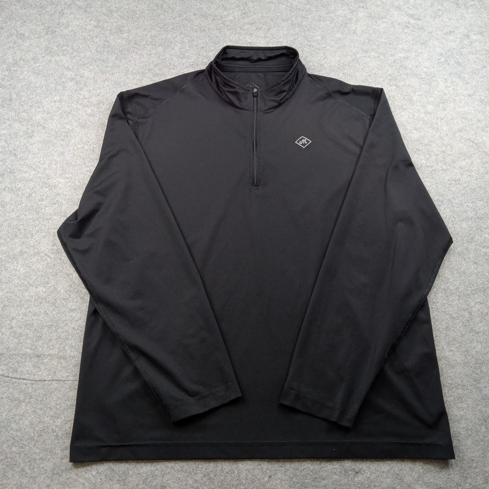 Bonobos Maide Pullover Mens XL Black Long Sleeve Quarter Zip Golf Stretch Top
